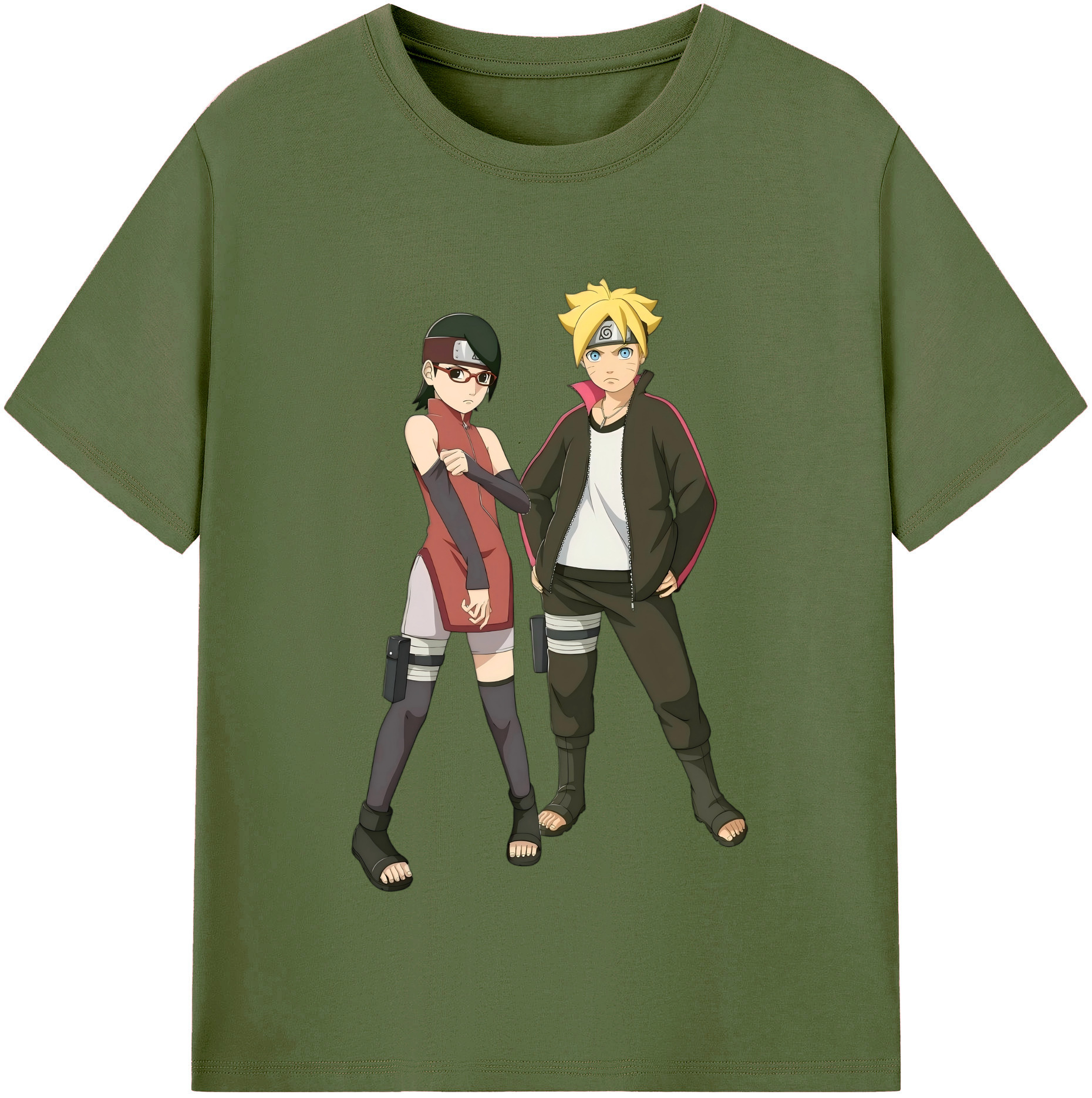 （画像用） NARUTO -ナルト- うずまき ボルト Uzumaki Boruto 綿100％半袖Tシャツ（フロントプリント）